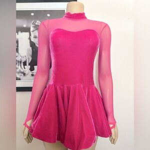 Elegant Vintage Pink Velvet Dress or Top